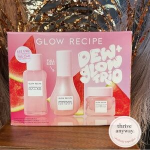 Glow Recipe Dew Glow Trio Watermelon Skincare Set Dew Drops Full Size NEW